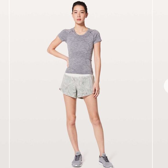 Lululemon | Real Quick Short Perforated 3.5" in 
Jasmine White Multi Running 6 - Picture 3 of 12